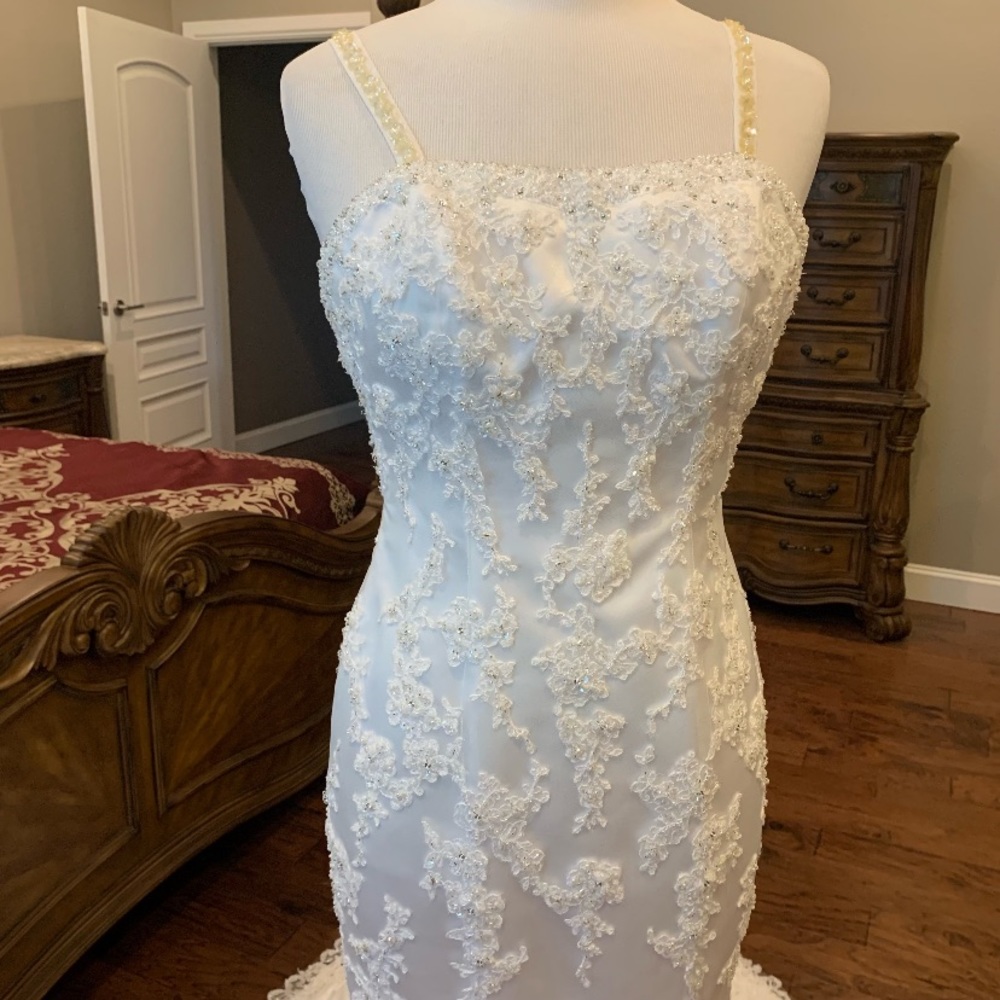 Moonlight Crystal Mermaid Wedding Dress Size 10 - Picture 8 of 16